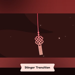 Majestic Red VTuber Animated Transition/Stream Overlay/Transition/Panels/Chinese/Japanese/Lantern Festivan/Red/Pink/Aesthetic/Calm