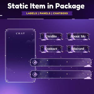 Galactic Dreamweave Animated Stream Pack/Galaxy Twitch Overlay/Cloud /Purple Overlay/Celestial Twitch Overlay/Streaming Assets/Dark Souls image 4