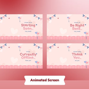 Pantallas de transmisión animadas de VTuber con carta de deseos/Superposición de transmisión/Transición/Paneles/Azul/Tranquilo/Relajado/Lindo/Estético/Diseños de VTuber/Etsy VTuber/kawaii