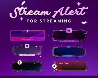 Custom Animated Alerts Notification | Twitch Alerts | Alert Pack for Streamers | Personalized Gifts | Kawaii Animated Alerts | Cute Alerts