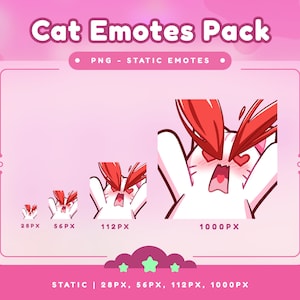 Nosebleed Cat Emotes Pack - Cute Cat Emote/emote Bundle/discord/youtube ...