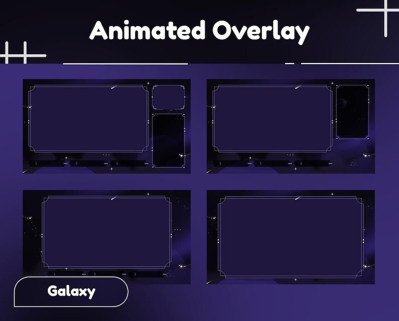 Astro Space Animated Stream Package/Transition/Stream Overlay/Panels/Sky/Simple/Aesthetic/Galaxy/Cute Theme/Celestial/Cozy/Outer Space Style image 4