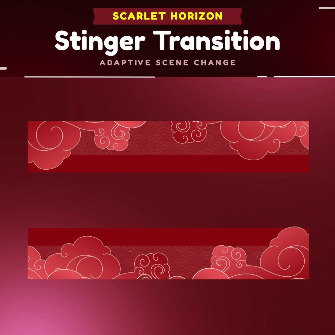 Scarlet Horizon Animated Stream Transition Package for Twitch/clouds ...