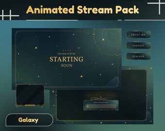 Mystical Flare Animated Stream Package/ Dark Aesthetic/Aesthetic Dark Transition/Dark Green Mystic/Dark Green Theme/Twitch Set/Panels