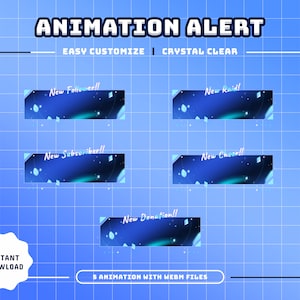 Crystal Clear Animated Stream Alerts/Transition/Stream Overlay/Panels/Diamond/Blue/Crystal Graphic Design/Streamers Love Crystals