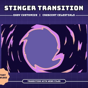 Crescent Celestials Animated Transition/Stream Overlay/Purple/Orange/Animation/Panels/Transition/Celestial Theme/Galaxy Theme/Mystical