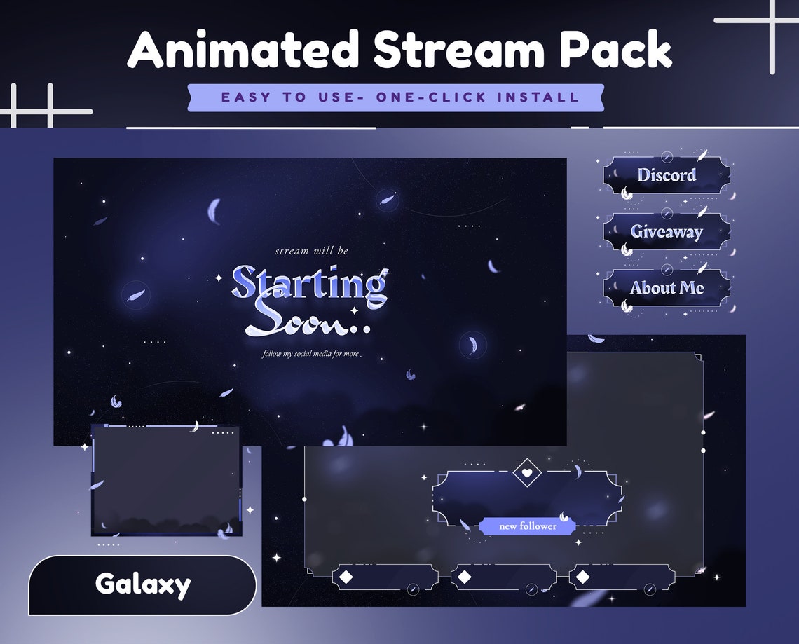 Quill Skyward Animated Stream Package/transition/stream Overlay/panel ...