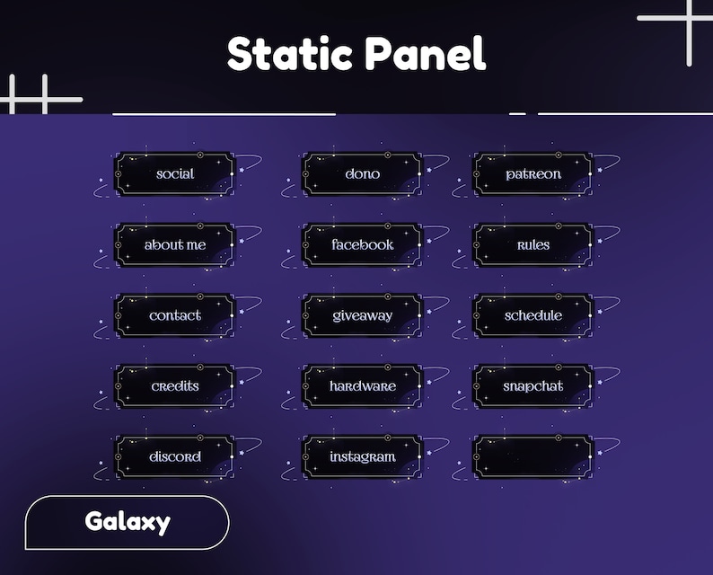 Astro Space Animated Stream Package/Transition/Stream Overlay/Panels/Sky/Simple/Aesthetic/Galaxy/Cute Theme/Celestial/Cozy/Outer Space Style image 7