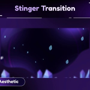 Kawaii Amethyst Animated Stream Package | Crystal Overlay, Alerts ...