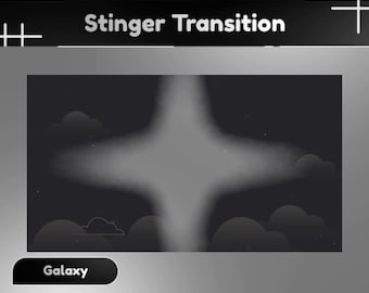 Galaxy Stinger Transition - Animated Celestial Twitch Stream Overlay (Webm)