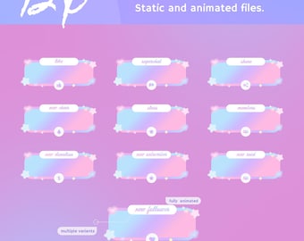 Animated Sugar Starfield Stream Alerts: Kawaii Pastel Sky for Twitch and OBS/Streamlabs