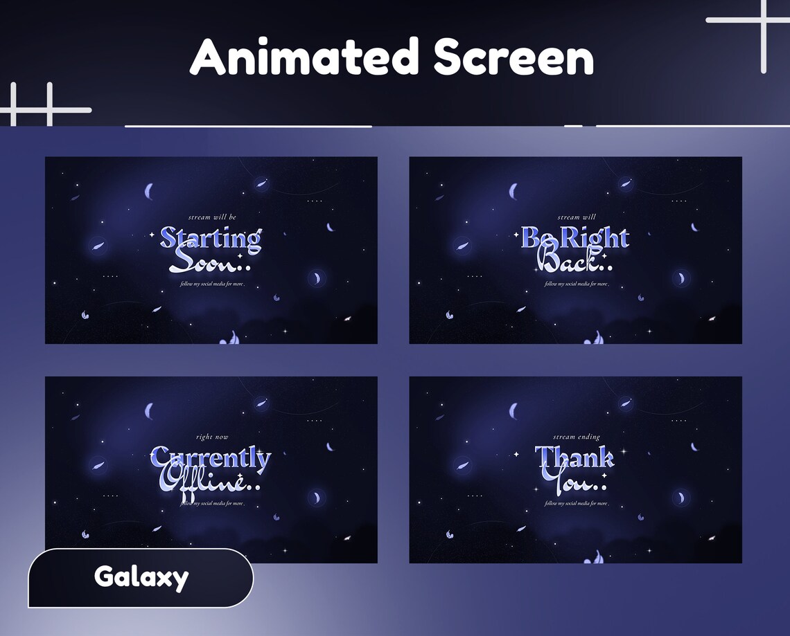 Quill Skyward Animated Stream Screens/transition/stream Overlay/panel ...