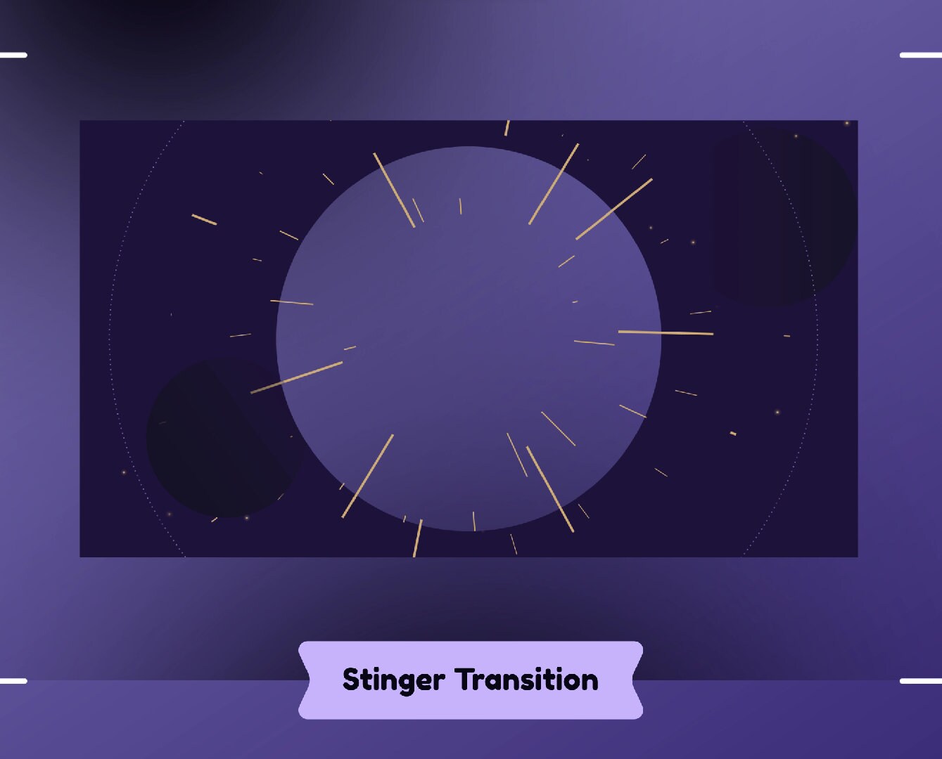 Golden Hour Animated Stinger Transition, Dark Blue Twitch Stream (webm ...