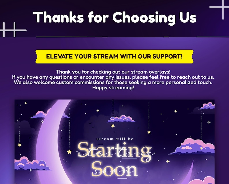 Galactic Dreamweave Animated Stream Pack/Galaxy Twitch Overlay/Cloud /Purple Overlay/Celestial Twitch Overlay/Streaming Assets/Dark Souls image 7