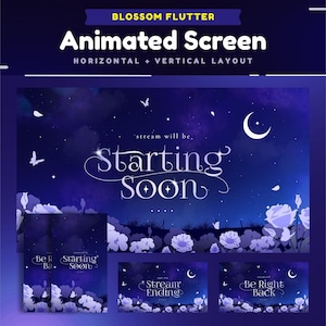 Blossom Flutter Animated Stream Screen Package (Digital Download)