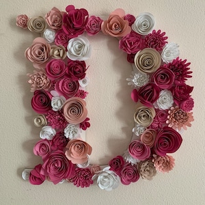 Custom Flower Initial wall hanging, Mother’s Day, Baby’s room