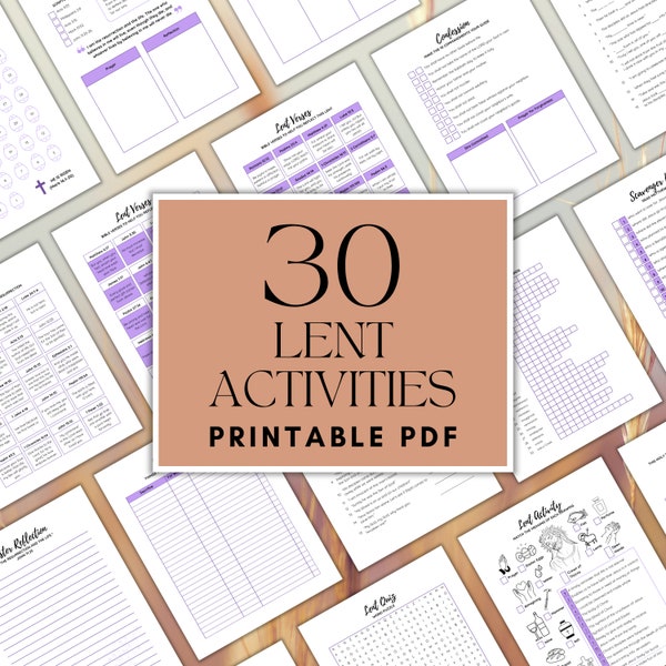 Catholic Lent Activities | Lent Countdown | Family Lent Activity | Family Lent Printable | Lenten Activities | Ash Wednesday