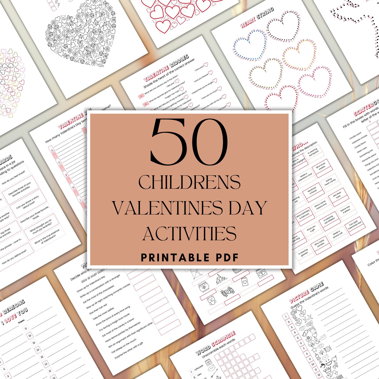 Kids Valentine Activity | Instant Download | Printable Valentines Game ...