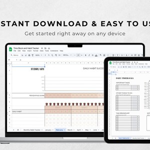 Time Blocking Planner, Google Sheets Template for Daily Schedule, Time ...