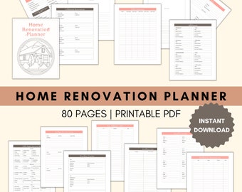 Planificateur de rénovation domiciliaire | Budget rénovation domiciliaire | Design d&#39;intérieur | Accueil Organisation | Liste de contrôle pour la construction d&#39;une maison | Rénovation de maison