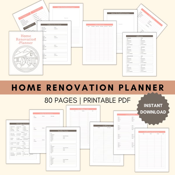 Home Renovation Planner | Home Renovation Budget | Interior Design | Home Organization | Home Building Checklist | House Renovation