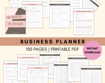 Business Planning | Social Media | Side Hustle | Business Template | Small Business Planner | Digital Business Planner | Start Up Workbook