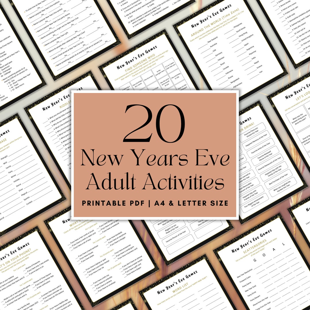 New Years Eve Games | New Years Games for Adults Kids Family Group ...
