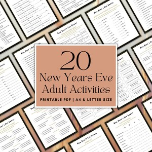 New Years Eve Games | New Years Games For Adults Kids Family Group | Instant Download | New Years Games Printable | New Years Party Games