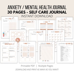 Therapy Journal | Mental Health Journal | Healing Journal | Mental Health Workbook | Journal Prompts | Shadow Work Journal | Trauma Therapy