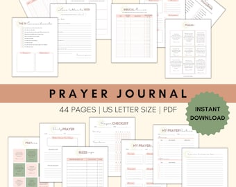 Prayer Journal | Bible Study Guide | Christian Planner | Bible Journaling | Christian Inserts | Daily Prayer Printable Planner