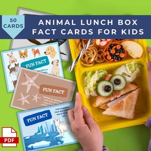 Cartes d'anecdotes amusantes pour les enfants - Notes de boîte à lunch imprimables - Cartes éducatives - Téléchargement immédiat