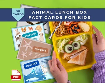 Fun Fact Cards for Kids - Printable Lunchbox Notes - Educational Cards - Instant Download