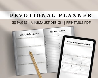 Faith Planner | Bible Journaling Inserts | Christian Planner | Digital Daily Devotional Planner | Prayer Journal | Printable Bible Journal