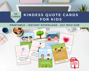 Kindness Cards Printable for Kids, Encouragement Notes, Lunch Box Messages, Positive Behavior Activities, Spread Kindness