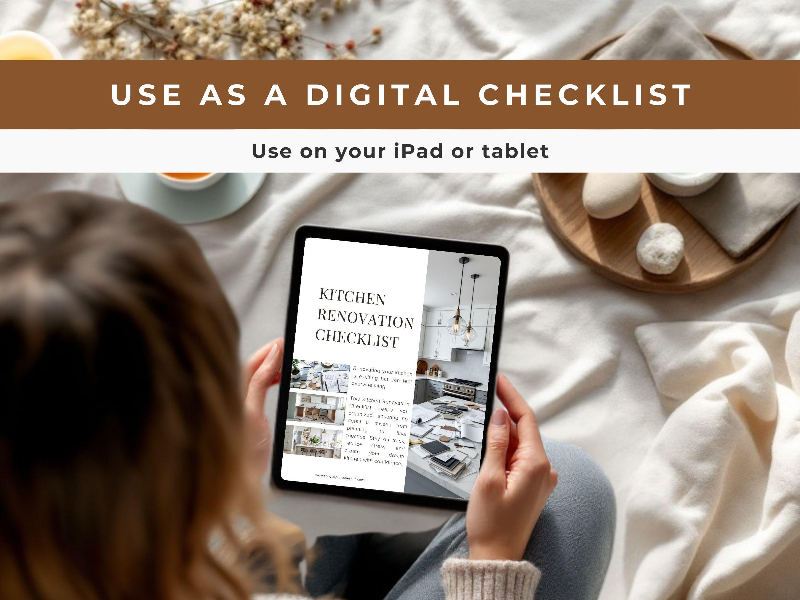 Kitchen Renovation Checklist, DIY Home Remodel Guide, Printable Planner ...