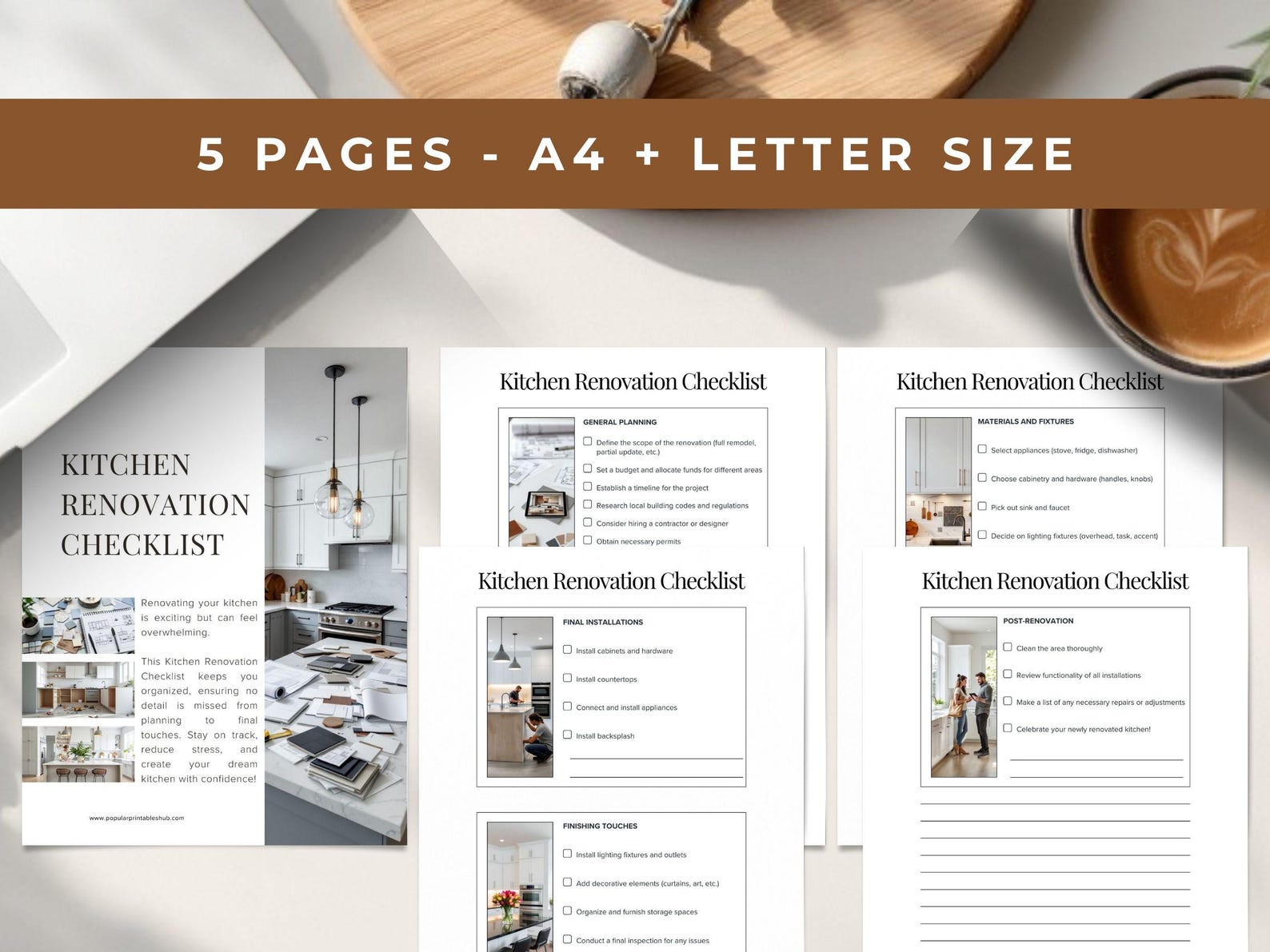 Kitchen Renovation Checklist, DIY Home Remodel Guide, Printable Planner ...