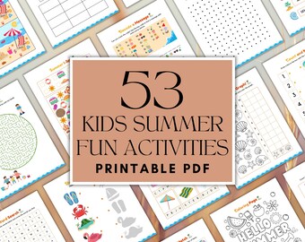 Ausmalbilder Sommer | Druckbare Sommer Aktivität | Kinderaktivitätspaket | Sommeraktivitätspaket | Digitaler Download
