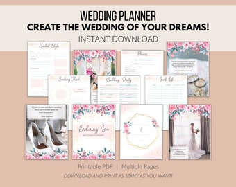 Wedding Itinerary | The Ultimate Wedding Day Binder Template | Printable Planner | Wedding Planner Checklist | Template Wedding Planner