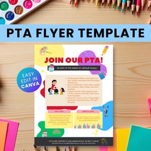 Pta Membership Drive Flyer | We Need You | Pta Recruitment Flyer | Instant Download | Information Meeting Flyer | Editable Template