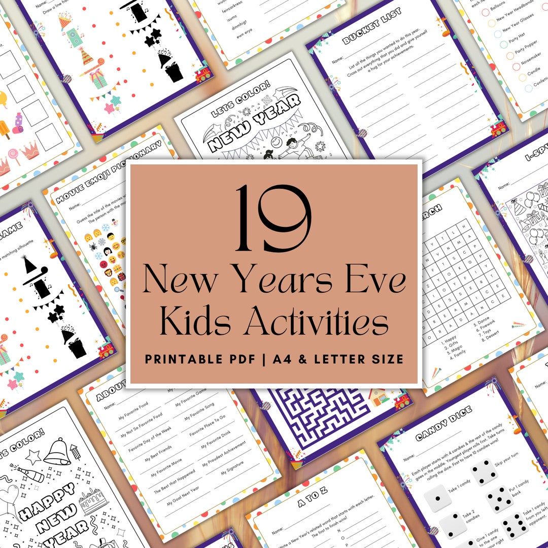 Kids New Years Eve Activity | Nye Printable | New Years Activity for ...