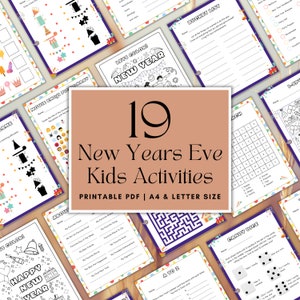 Kids New Years Eve Activity | Nye Printable | New Years Activity For Kids And Adults | Kids Year In Review | Kids Year Recap | New Years Eve