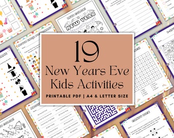 Kids New Years Eve Activity | Nye Printable | New Years Activity For Kids And Adults | Kids Year In Review | Kids Year Recap | New Years Eve