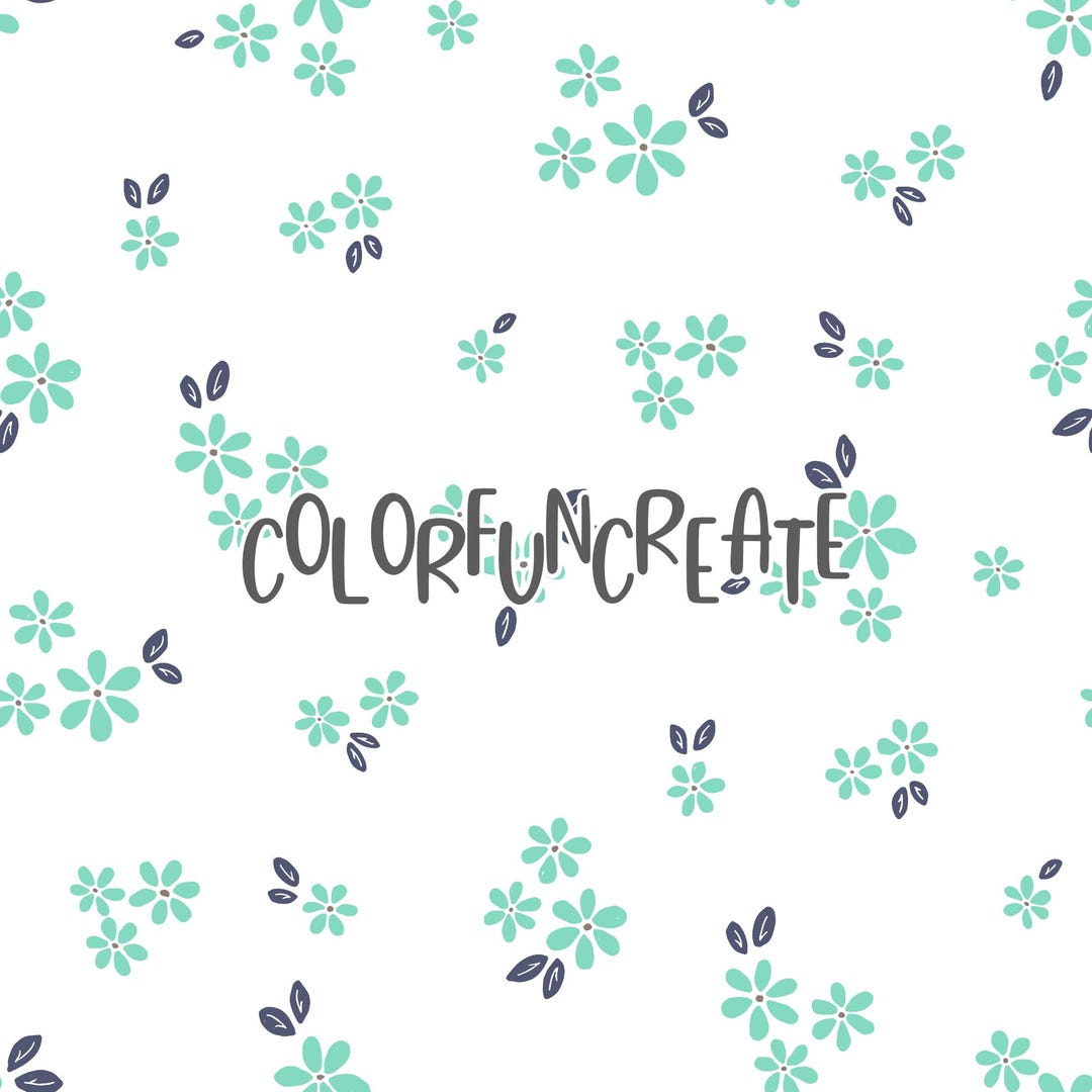 Dainty Mint Floral Seamless Pattern, Small Green Flowers on White ...