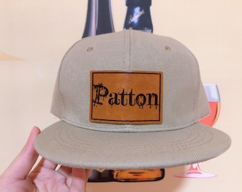 Custom Logo Hat, Bulk Custom Leather Patch Hat , Bulk Hats, Leather Engraved, Leather Patch Hat, Logo Hats, Business Merch
