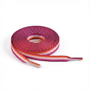 Lacci per scarpe lesbiche, bandiera del tramonto, lacci dell'orgoglio, accessori per scarpe LGBTQ+, poliestere resistente,