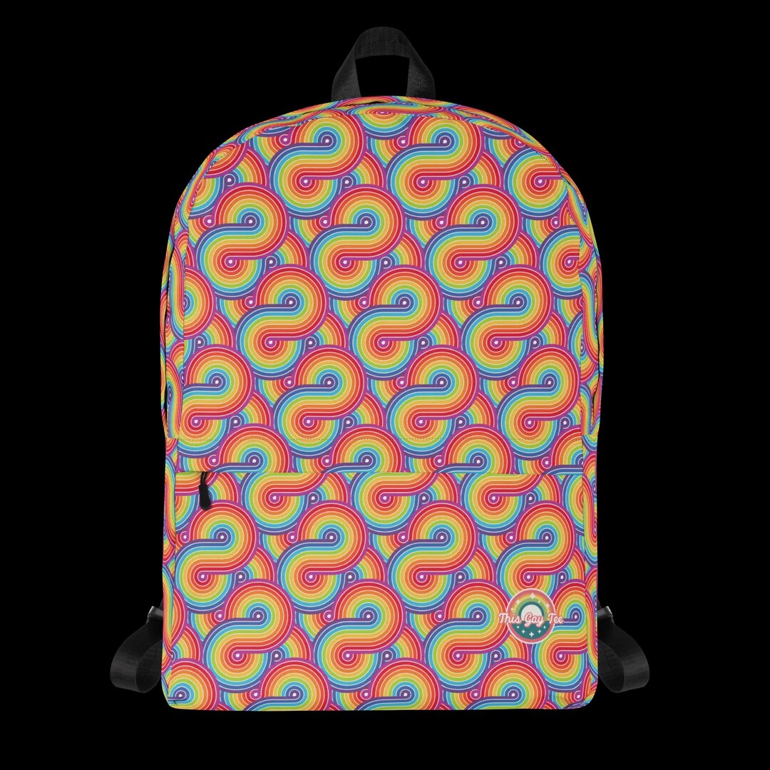 Rainbow Swirl Backpack - Etsy