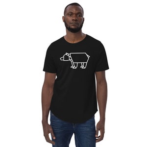 Geo Bear Curved T-Shirt | Men&#39;s Tee | Gay Pride Shirt
