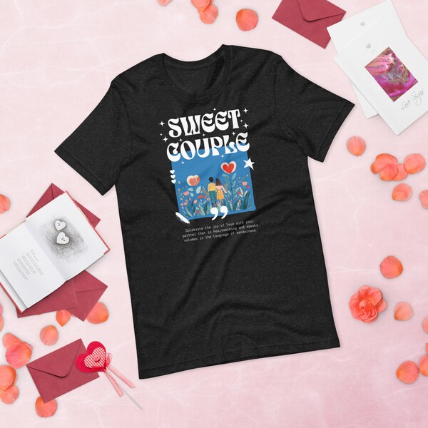 Süßes Paar T-Shirt, Valentinstag Shirt, Liebhaber Shirt, Paar Geschenk, romantisches Shirt, lustiges Shirt, glücklicher Valentinstag, Unisex T-Shirt