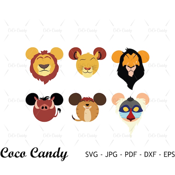 Lion King Mouse Ear SVG | Animal Svg | Lion Svg | Mouse Head Svg | Mouse Ear Svg | Funny Quote Svg | Tshirt Design Svg | Cut File For Cricut