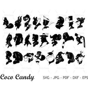 Paquete de SVG de retratos de villanos / SVG de la Reina Malvada / Úrsula / SVG de Maléfica / SVG de frases divertidas / SVG de diseño de camisetas / Archivos de corte para Cricut